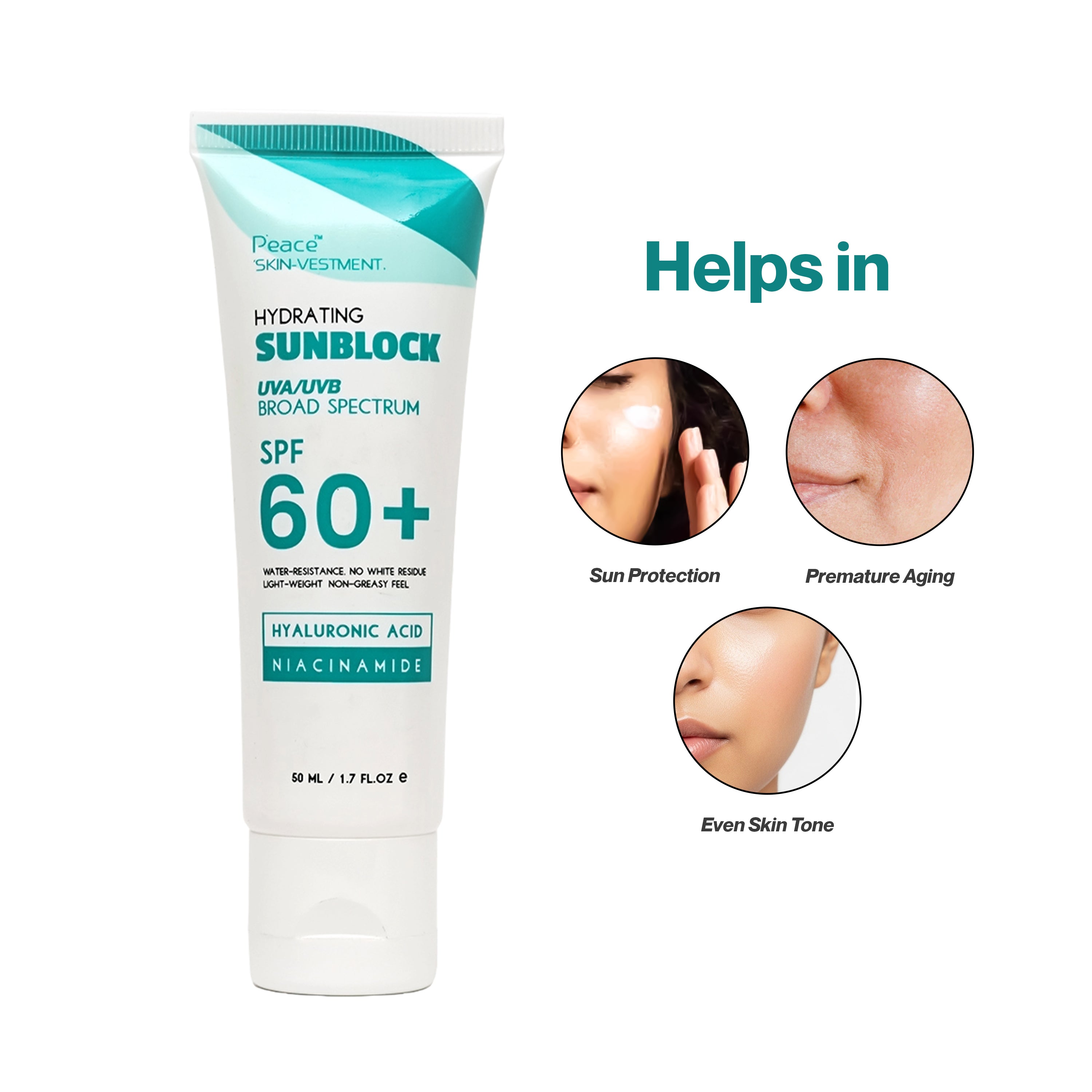 Sunblock SPF 60+ UVA UVB