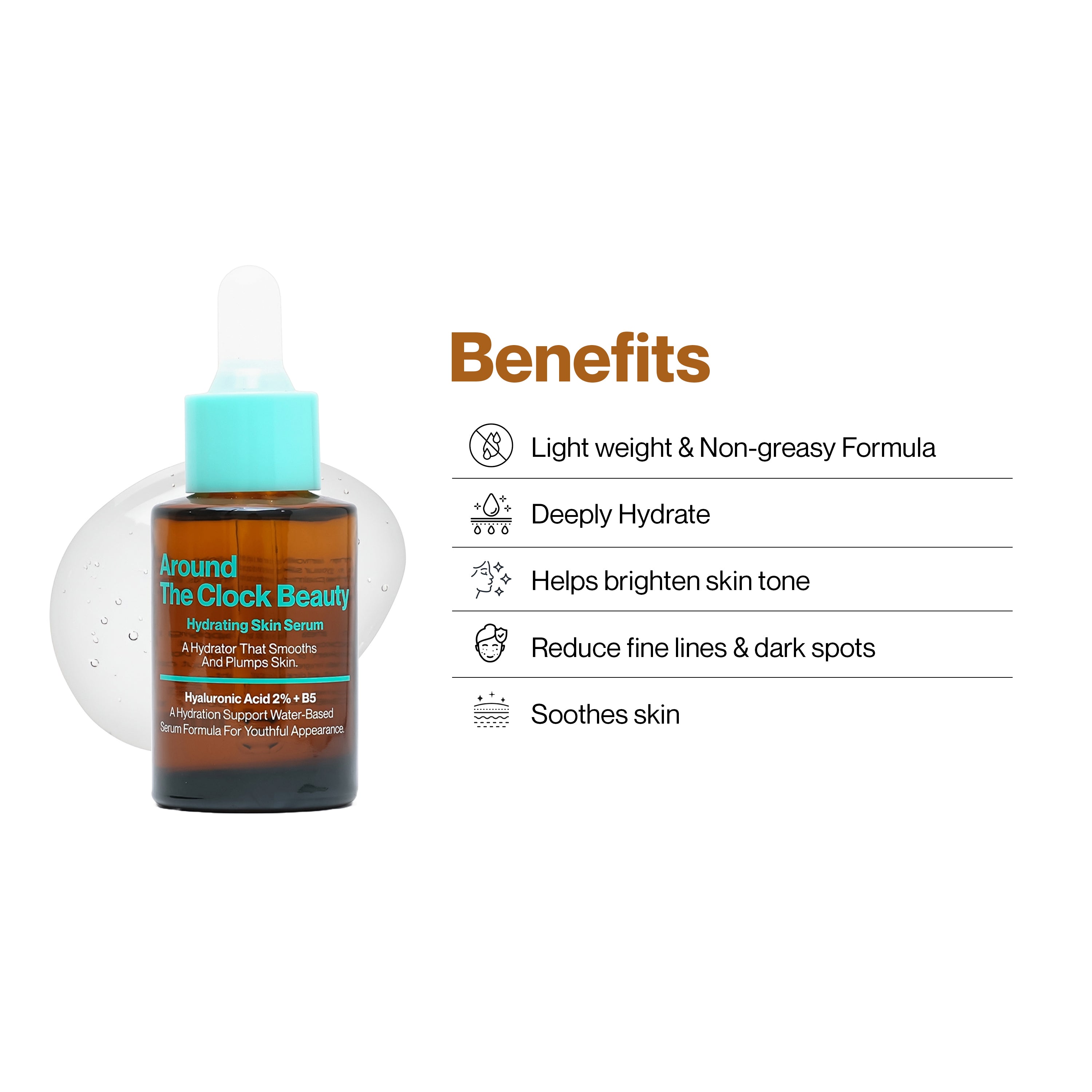 Around the Clock Beauty- Hyaluronic Acid Serum