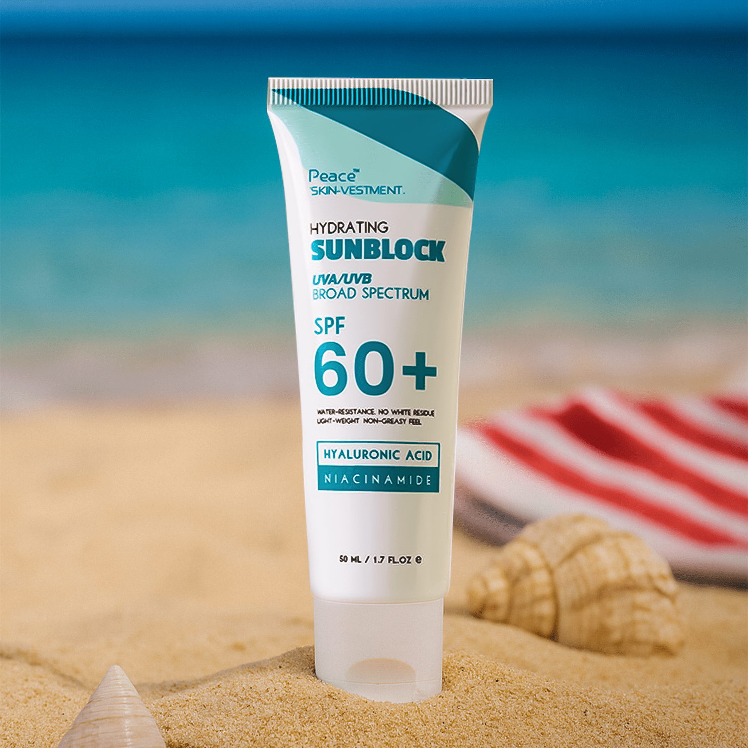 Sunblock SPF 60+ UVA UVB - Peace Skinvestment