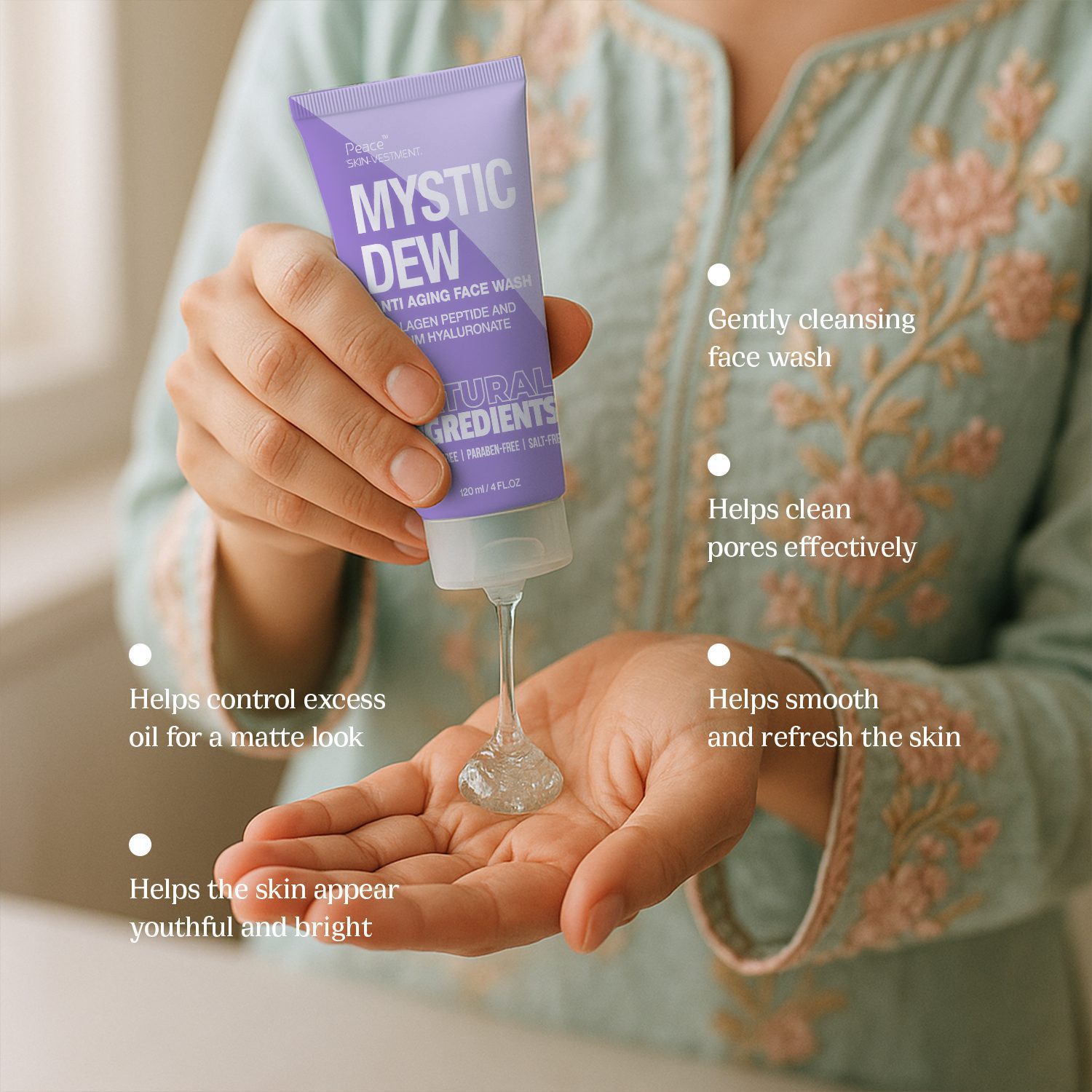 Mystic Dew Anti Aging Face Wash - Peace Skinvestment