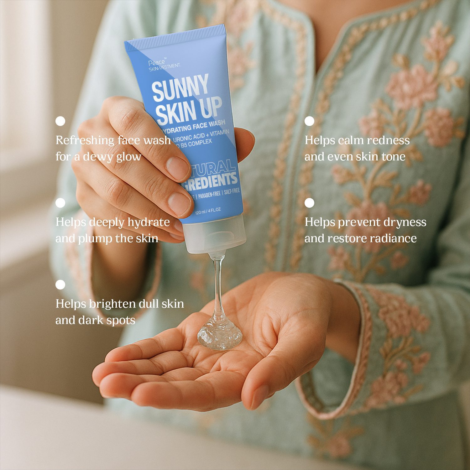Sunny Skin Up Hydrating Face Wash - Peace Skinvestment